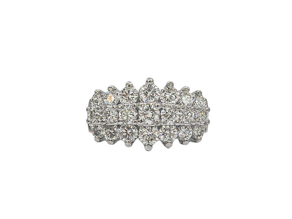 14K White Gold 2.60cttw Diamond Band - Size 6.5