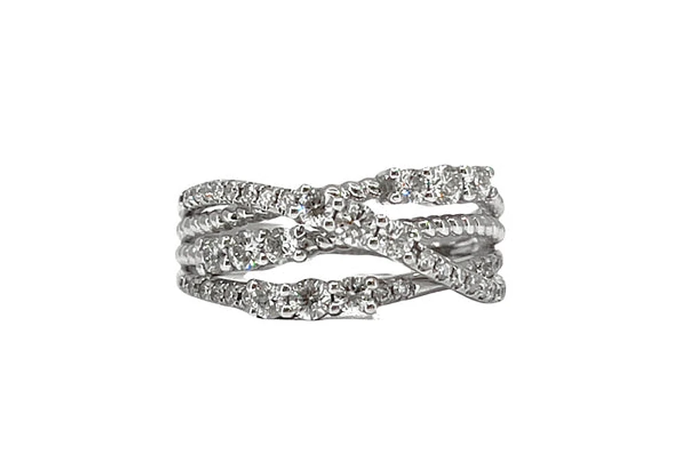 14K White Gold 0.69cttw Diamond Band - / 4.5