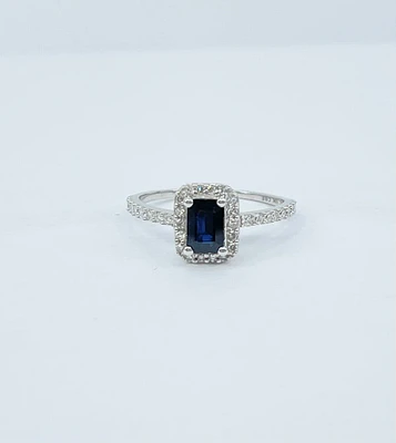 Genuine Sapphire & Diamond Ring