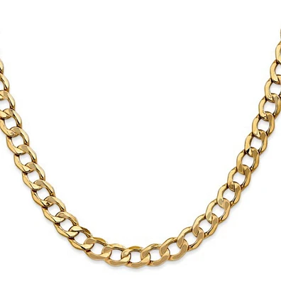Semi-Solid Curb Link Chain - 3.35mm