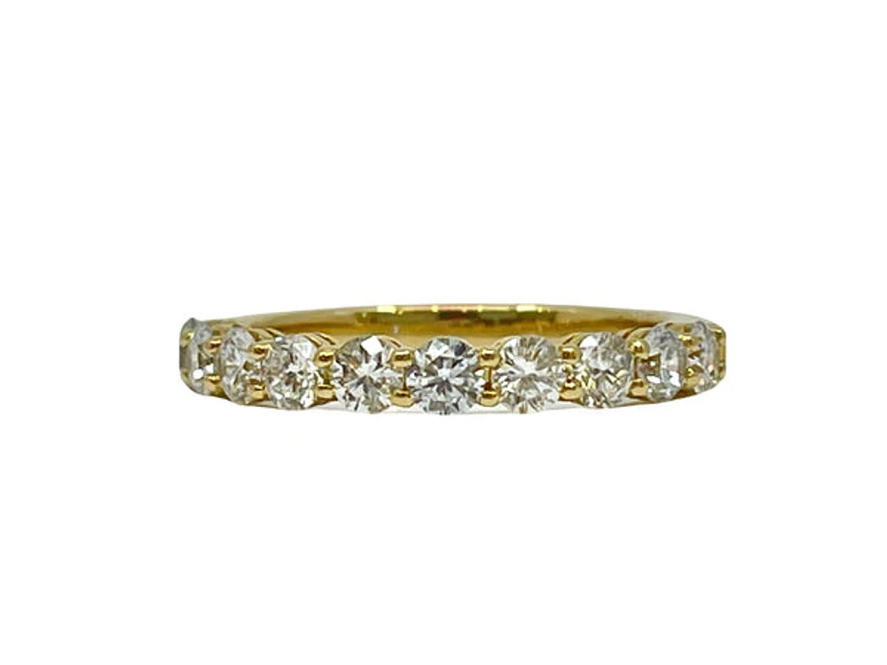 14K Yellow Gold 1.00cttw Lab Grown Diamond Band
