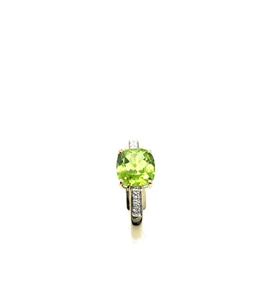 Peridot and Diamond Ring