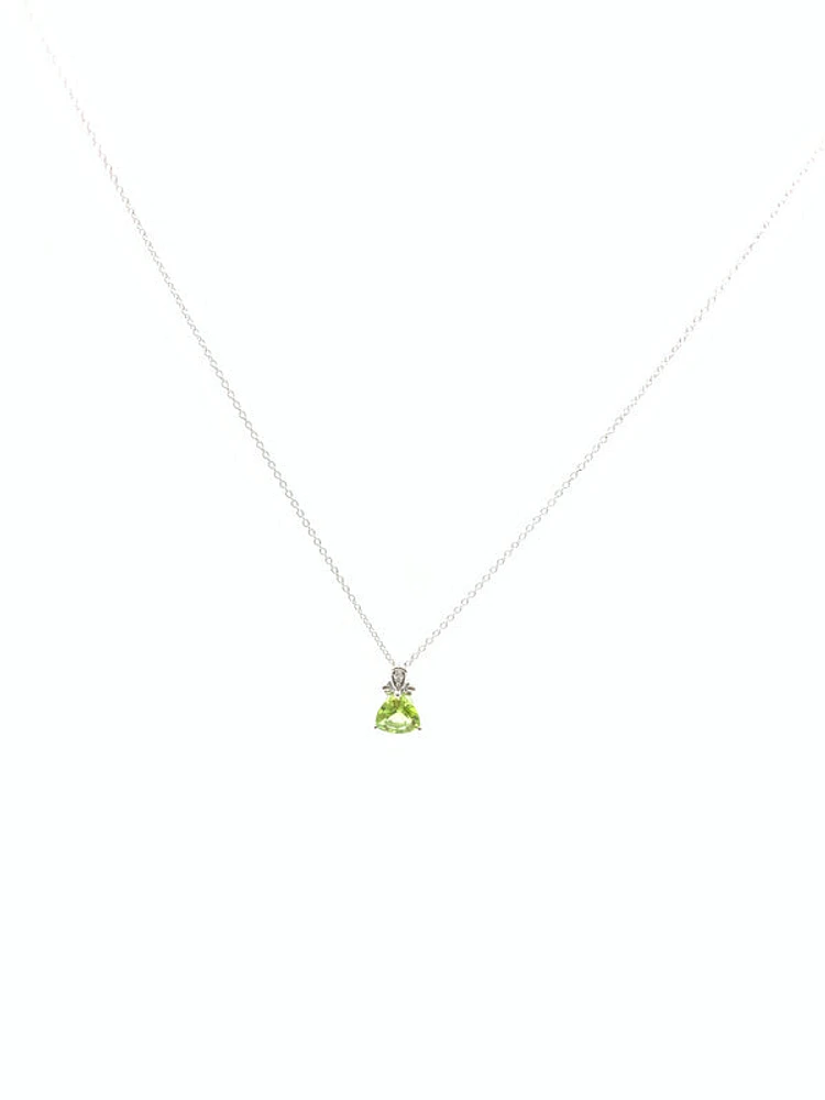 Peridot and Diamond Pendant