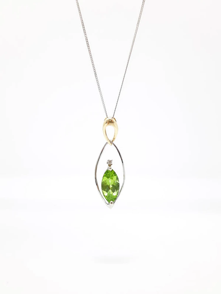 Peridot & Diamond Pendant