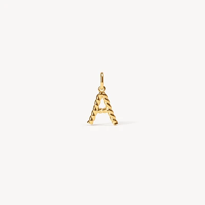 Braided Letter Charm