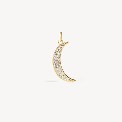 Crescent Moon Pavé Charm