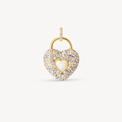 Sea Salt Sparkle Heart Charm