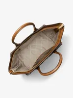 Grand sac à main Avril logo et fermeture éclair sur le dessus
