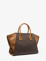 Grand sac à main Avril logo et fermeture éclair sur le dessus