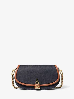 Mila Small Denim Shoulder Bag