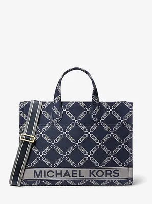 Gigi Large Empire Logo Jacquard Tote Bag