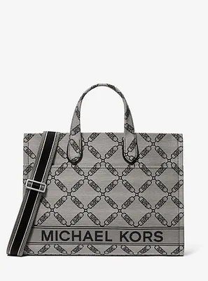 Gigi Large Empire Logo Jacquard Tote Bag