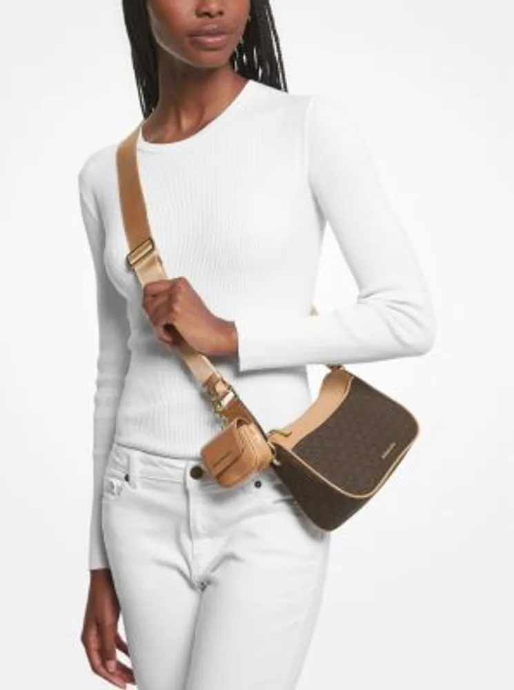 Jet Set Medium Logo and Leather Crossbody Bag with Case for Apple Airpods Pro®