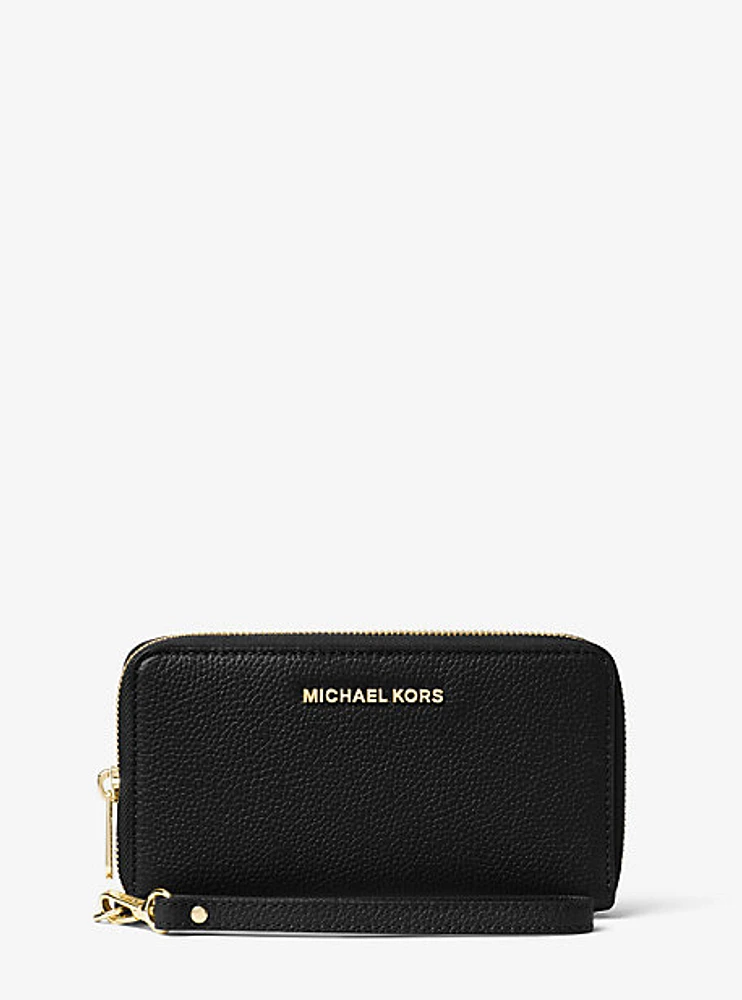 Large Leather Smartphone Wristlet