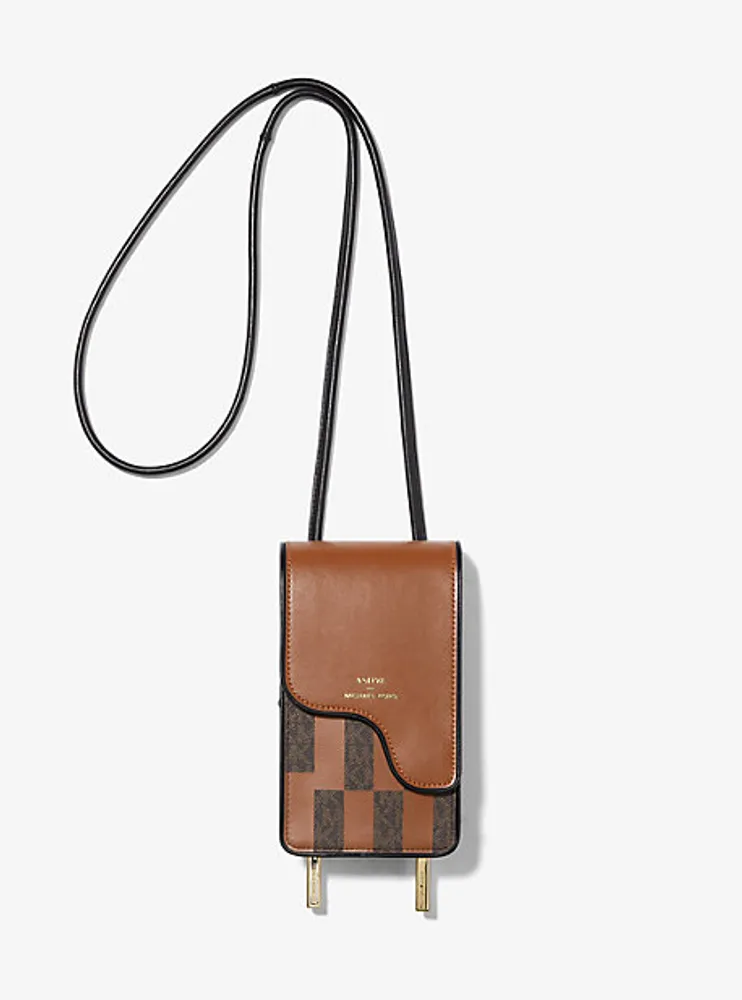 ASHYA X MICHAEL KORS Sac Bolo à imprimé signature Saga et en cuir