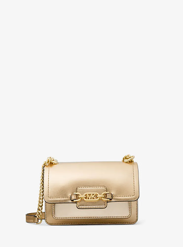 Très petit sac à bandoulière Heather en cuir métallisé