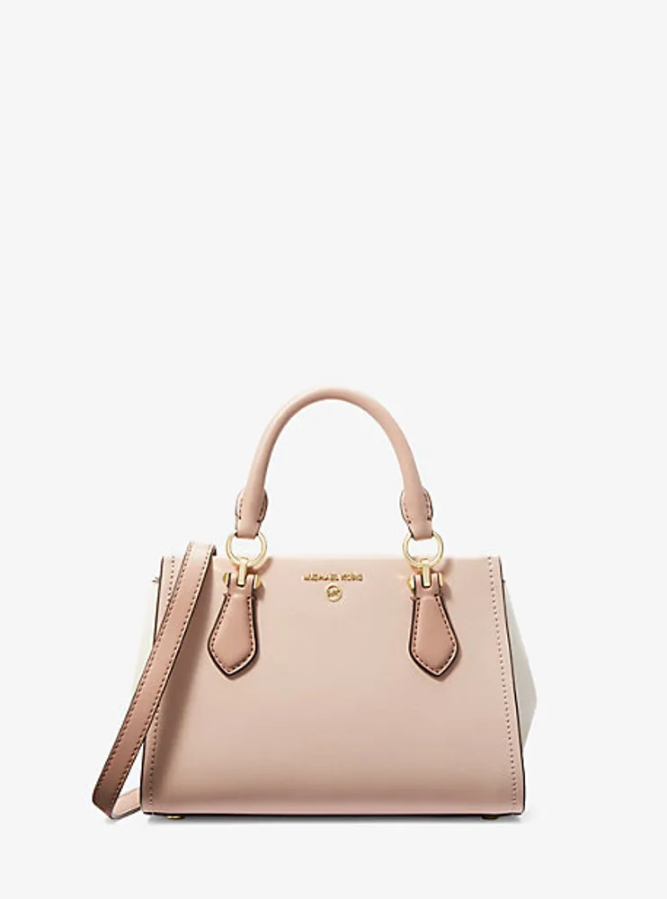Petit sac à bandoulière Marilyn en cuir Saffiano à blocs de couleurs