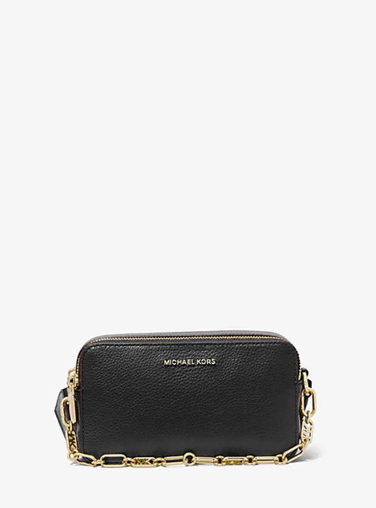 Jet Set Small Pebbled Leather Double-Zip Camera Bag