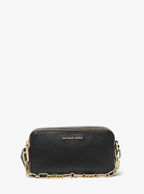 Jet Set Small Pebbled Leather Double-Zip Camera Bag