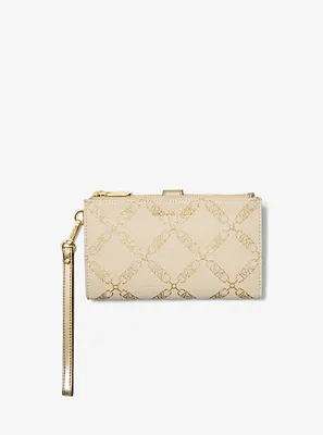 Adele Metallic Empire Logo Jacquard Smartphone Wallet