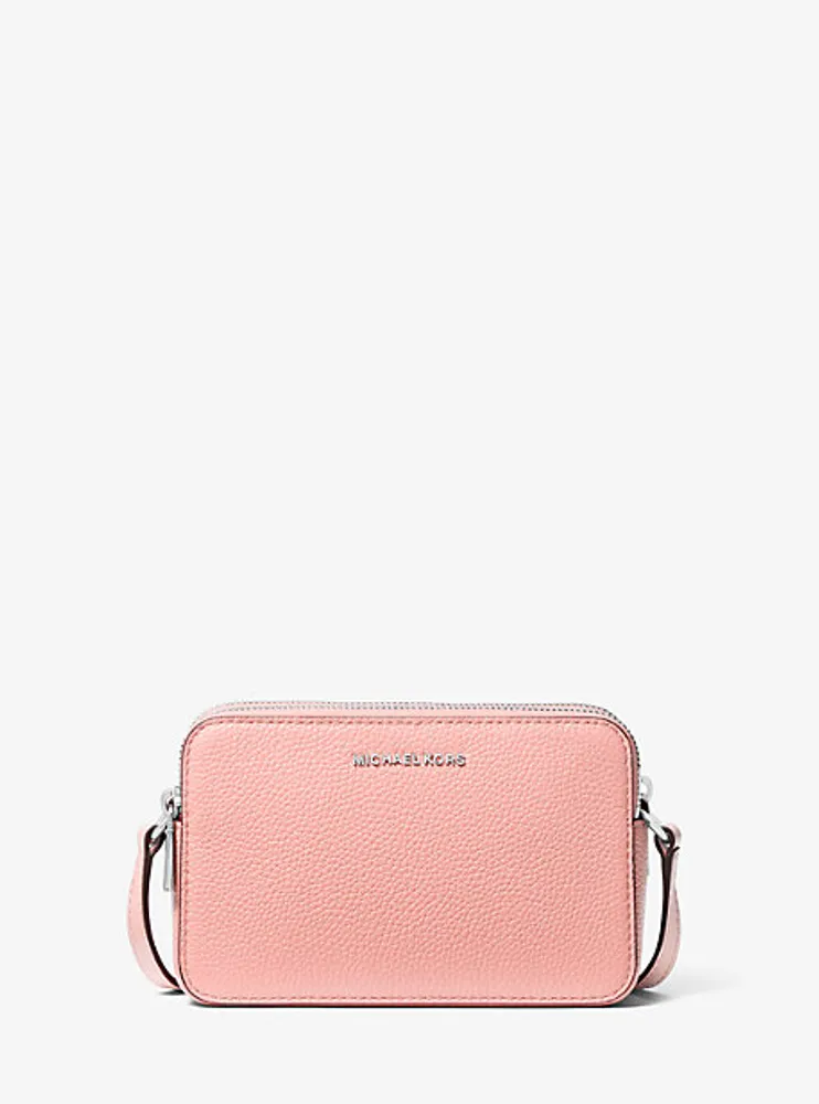 Petit sac pour appareil photo Jet Set en cuir grainé à double fermeture éclair