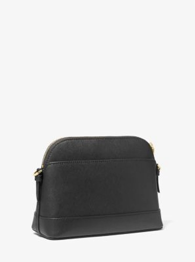 Grand sac à bandoulière de forme arrondie en cuir Saffiano