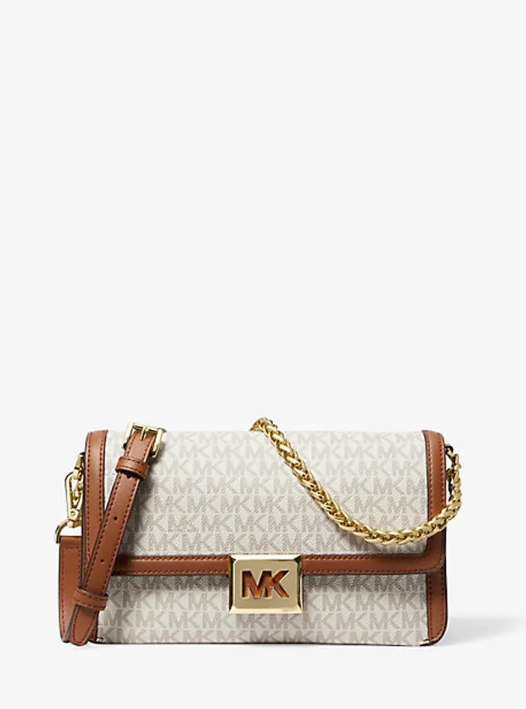 Sac à épaule Sonia de taille moyenne convertible en toile à logo et en faux cuir