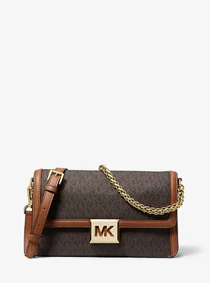 Sonia Medium Logo and Faux Leather Convertible Shoulder Bag