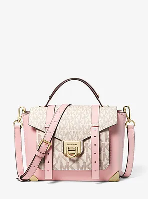 Sac à main Manhattan de taille moyenne en cuir et à logo