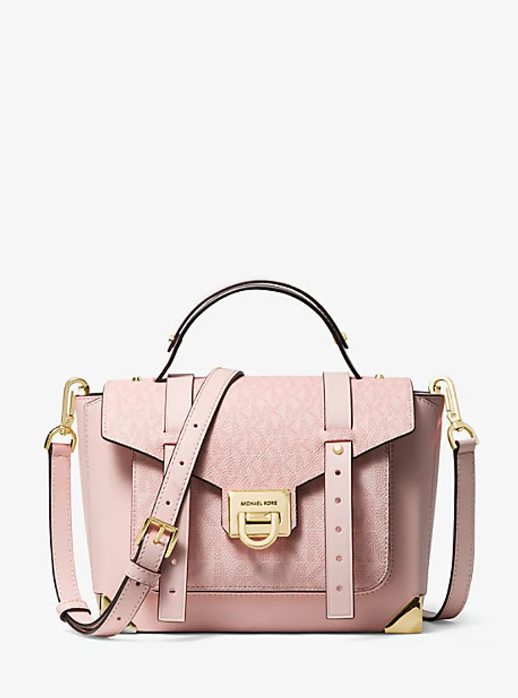 Sac à main Manhattan de taille moyenne en cuir et à logo