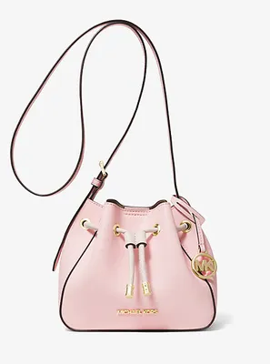 Phoebe Small Faux Leather Bucket Bag