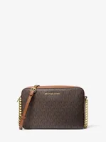 Grand sac à bandoulière Jet Set imprimé logo