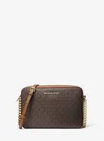 Grand sac à bandoulière Jet Set imprimé logo