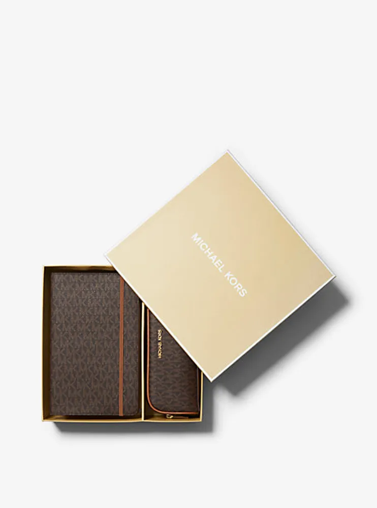 Ensemble-cadeau carnet et étui à crayons à logo