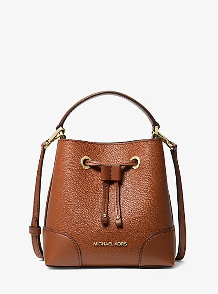 Petit sac seau Mercer en cuir grainé