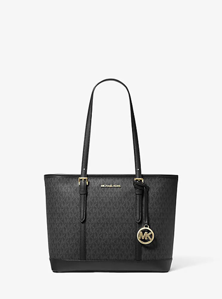 Jet Set Travel Small Logo Top-Zip Tote Bag