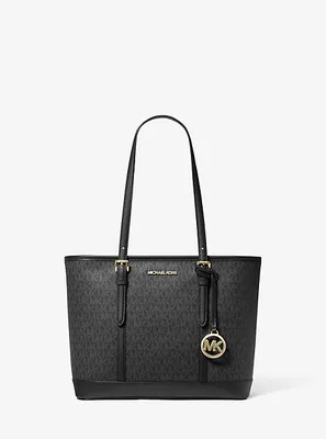 Jet Set Travel Small Logo Top-Zip Tote Bag