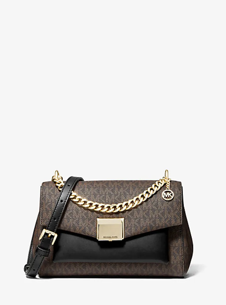 Lita Medium Two-Tone Logo Crossbody Bag