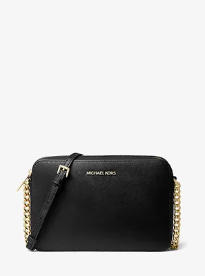 Grand sac à bandoulière Jet Set en cuir Saffiano