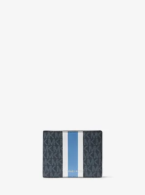 Logo Stripe Billfold Wallet With Passcase