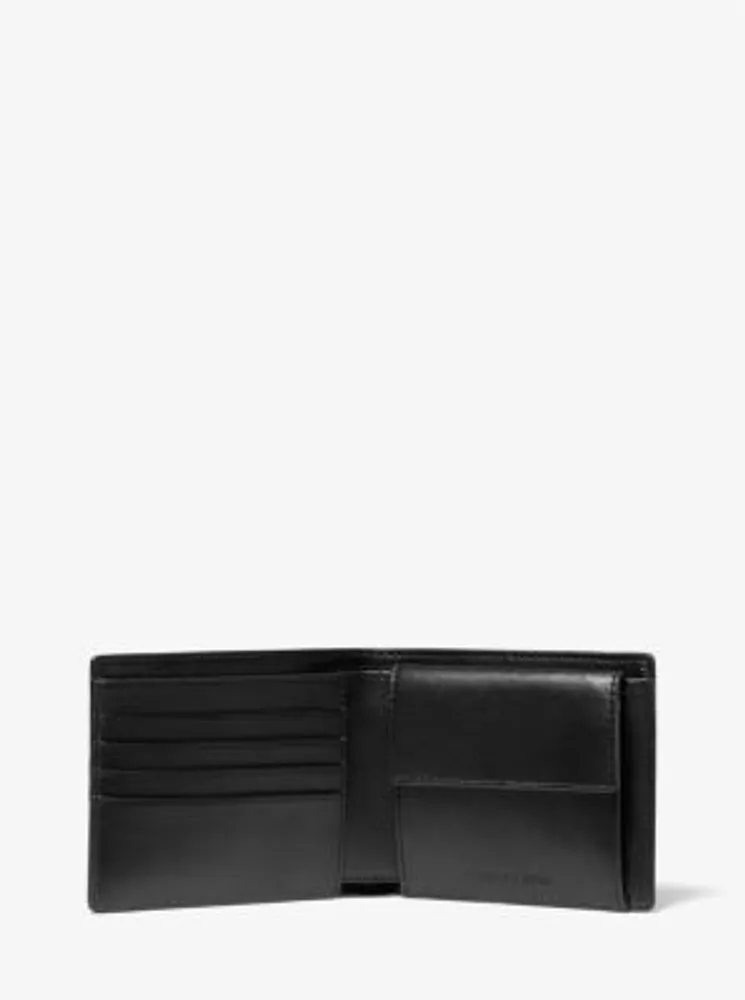 Harrison Crossgrain Leather Billfold Wallet With Coin Pocket