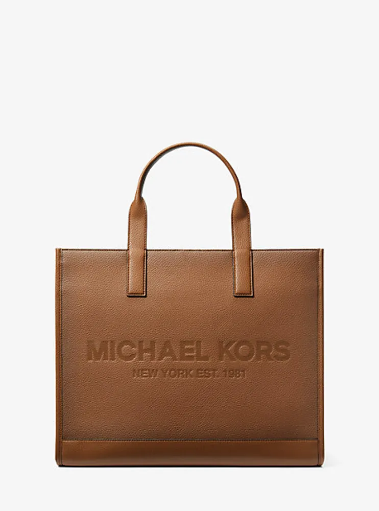 Sac fourre-tout Cooper en faux cuir grainé gaufré à logo