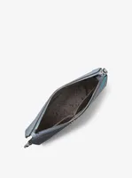Cooper Logo Stripe and Faux Leather Wristlet