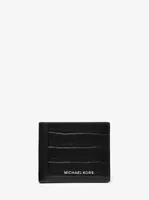 Hudson Crocodile Embossed Leather Billfold