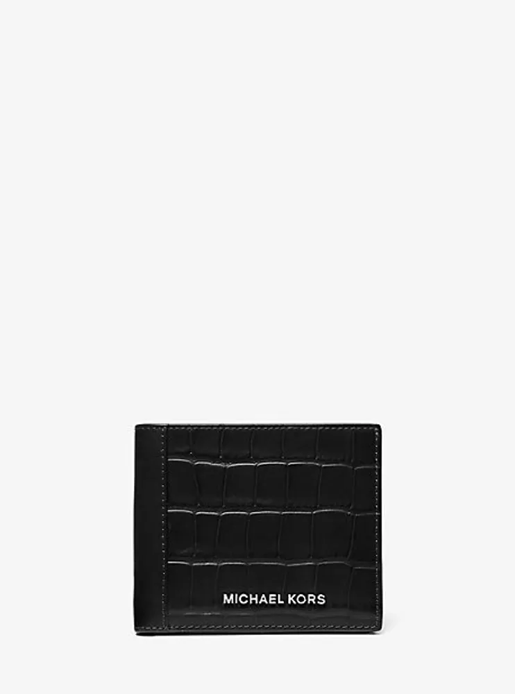 Hudson Crocodile Embossed Leather Billfold