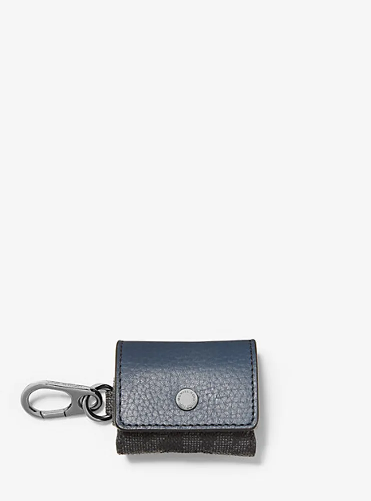 Pebbled Leather and Logo Clip Case For Apple AirPods®