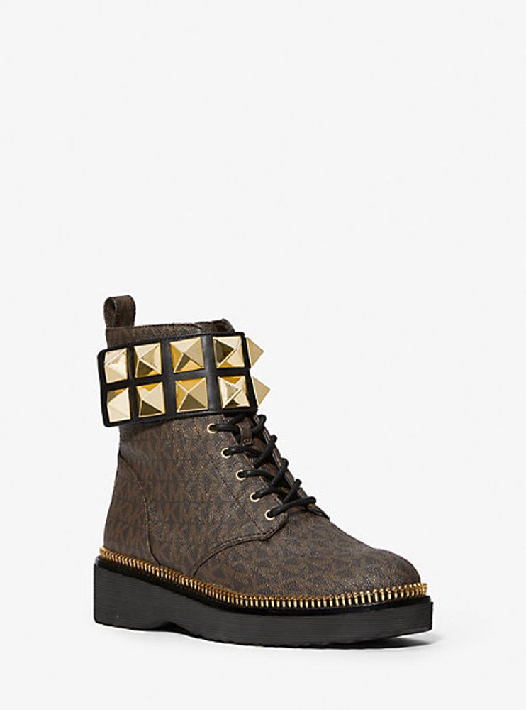 michael kors glenn studded leather boot