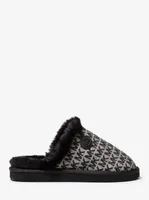 Janis Faux Fur-Lined Logo Jacquard Slipper