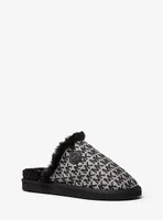 Janis Faux Fur-Lined Logo Jacquard Slipper