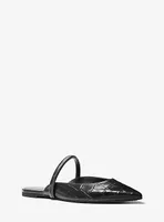 Jessa Flex Crocodile Embossed Leather Mule